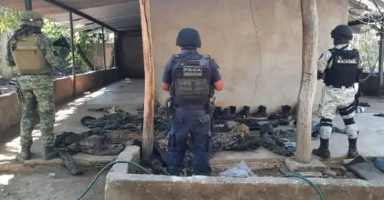 SSP, Sedena y GN desactivan campamento utilizado para la comisión de delitos 